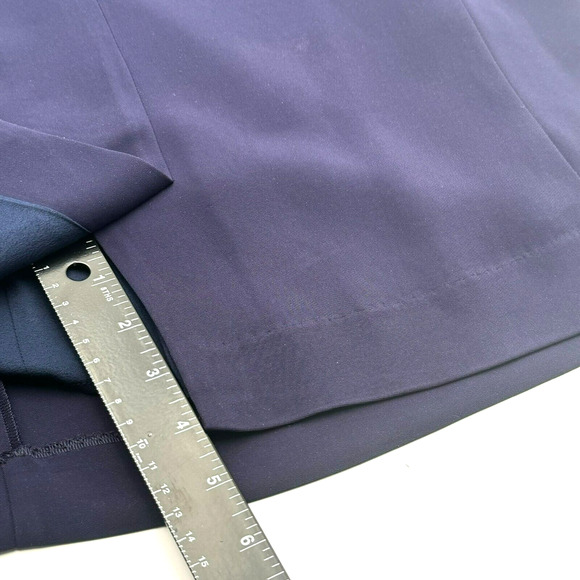 EMPORIO ARMANI Size 6 Navy Blue Midi Dress 3/4 Sleeve Lined Sheath Career Modest - Picture 8 of 8